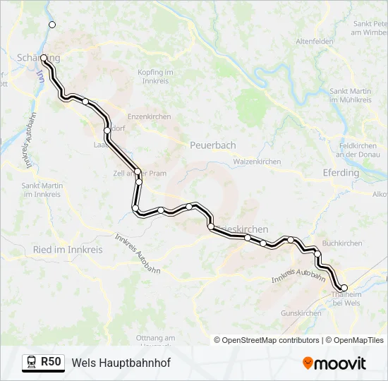 R50 Train Line Map