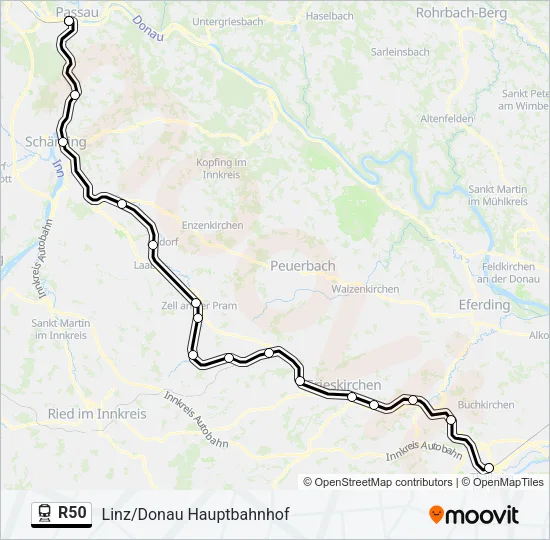 R50 Train Line Map