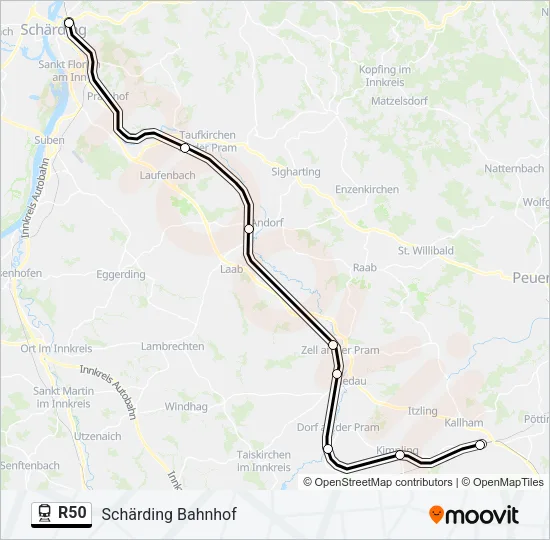 R50 Train Line Map