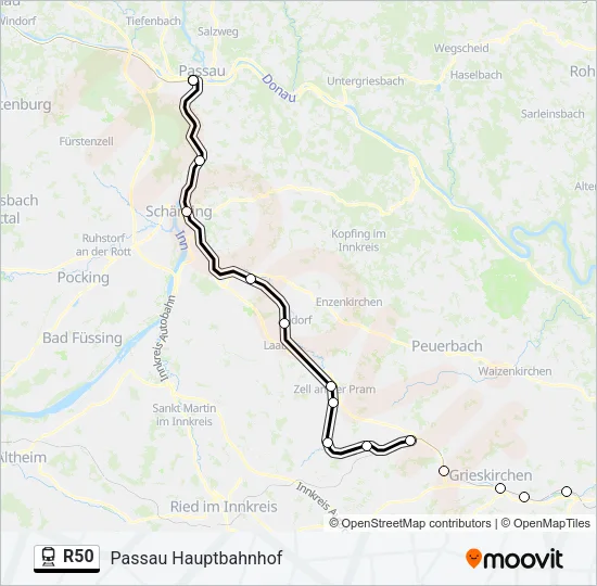 R50 Train Line Map