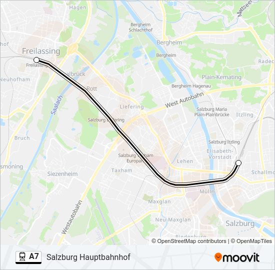 A7 Train Line Map
