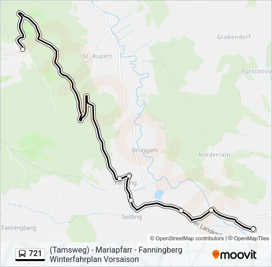 721 Bus Line Map