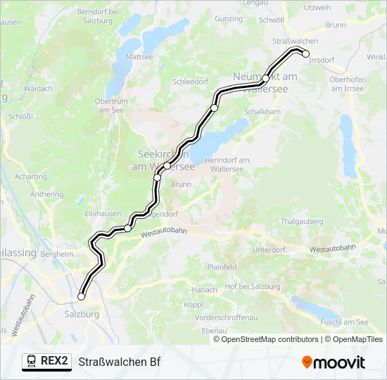 REX2 Train Line Map