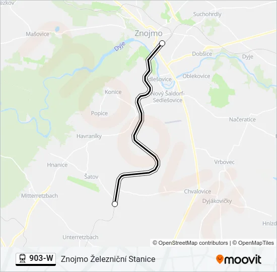 903-W Train Line Map