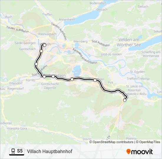 S5 Train Line Map