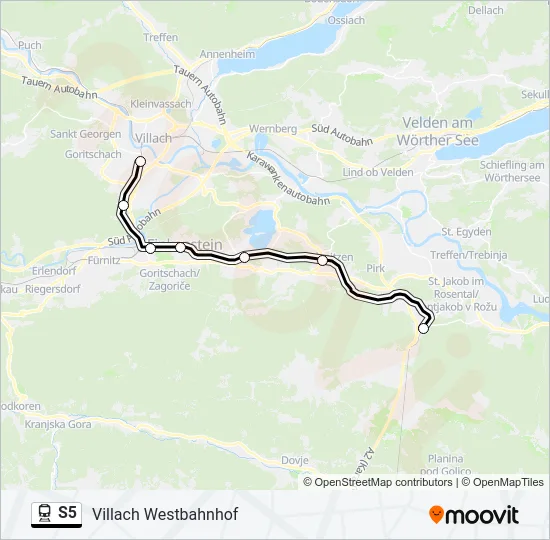S5 Train Line Map