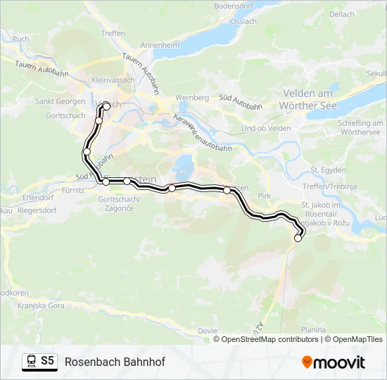 S5 Train Line Map