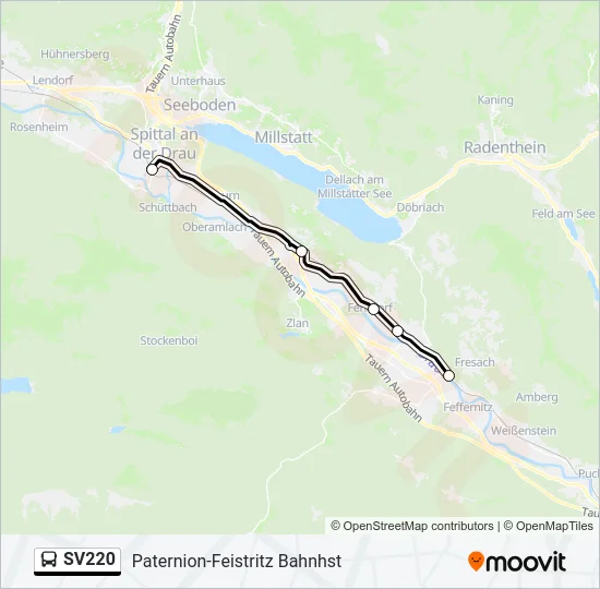 SV220 Bus Line Map