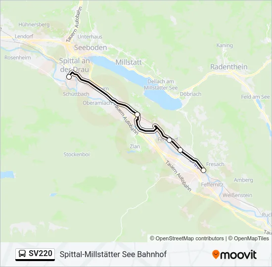 SV220 Bus Line Map