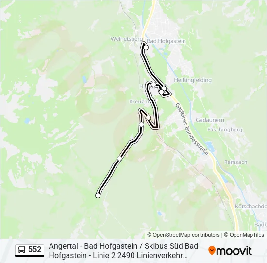 552 Bus Line Map