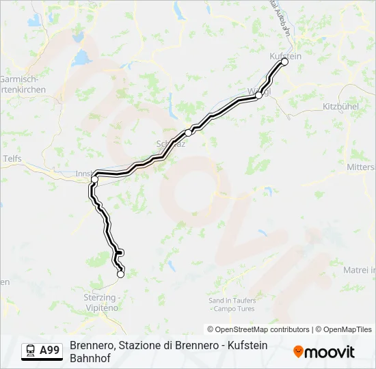 A99 Train Line Map
