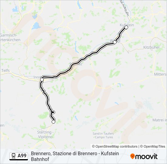 A99 Train Line Map