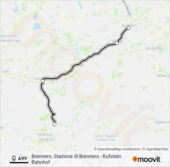 A99 Train Line Map