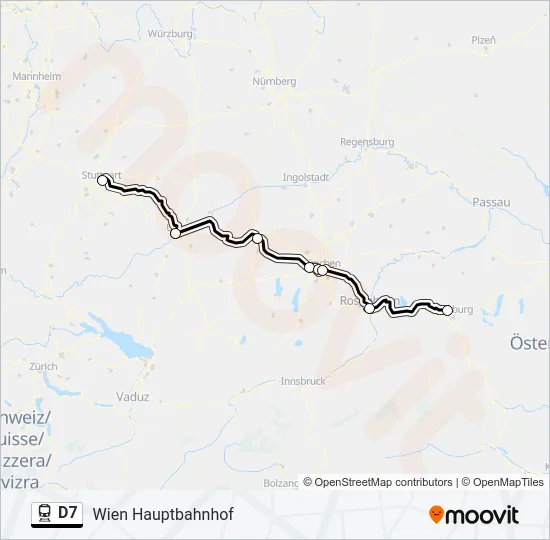 D7 Train Line Map