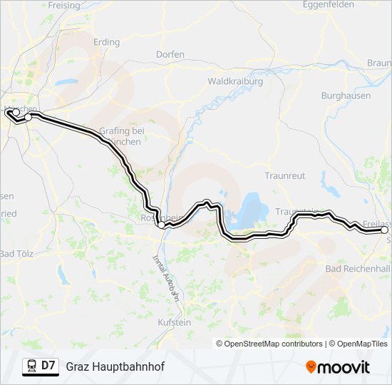D7 Train Line Map