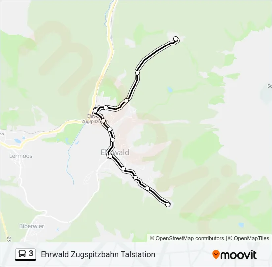 3 Bus Line Map