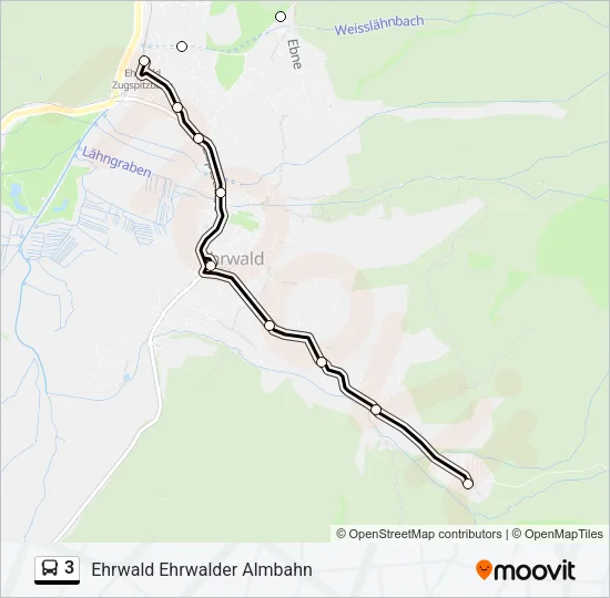 3 Bus Line Map