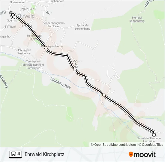 4 Bus Line Map