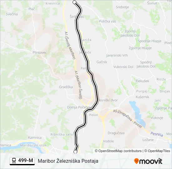 499-M Train Line Map