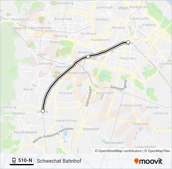 510-N Train Line Map