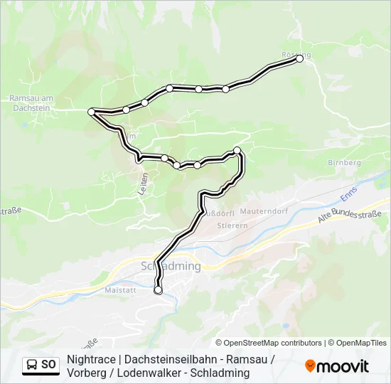 SO Bus Line Map
