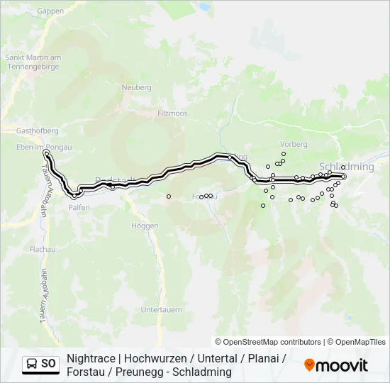 SO Bus Line Map