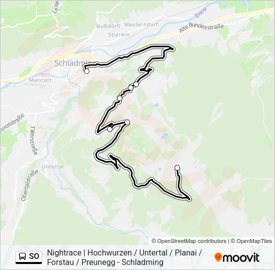 SO Bus Line Map