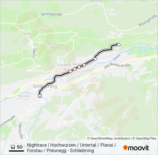 SO Bus Line Map