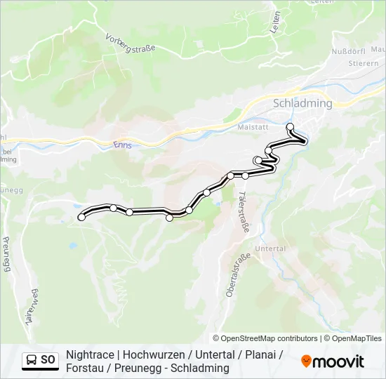 SO Bus Line Map