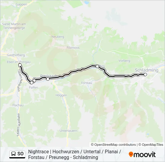 SO Bus Line Map