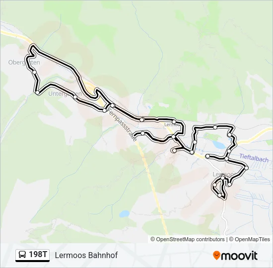 198T Bus Line Map