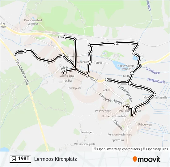 198T Bus Line Map