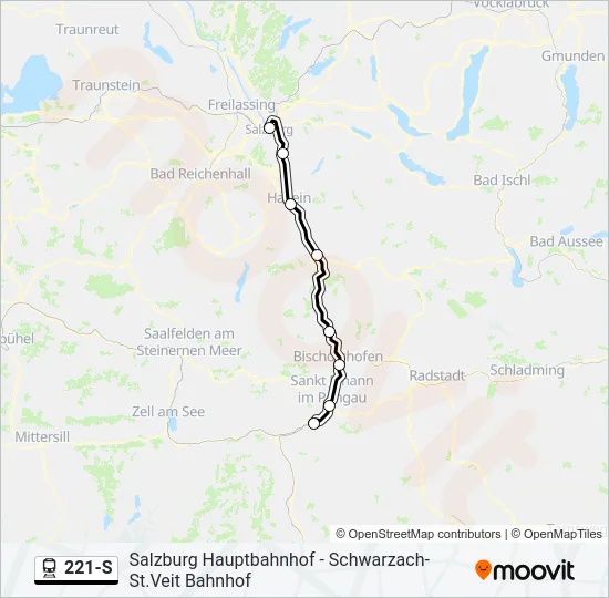 221-S Train Line Map