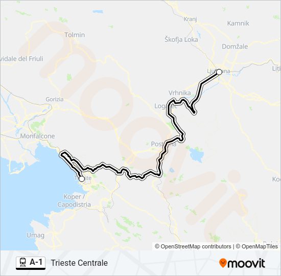A-1 Train Line Map