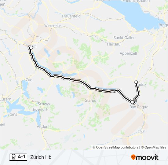 A-1 Train Line Map