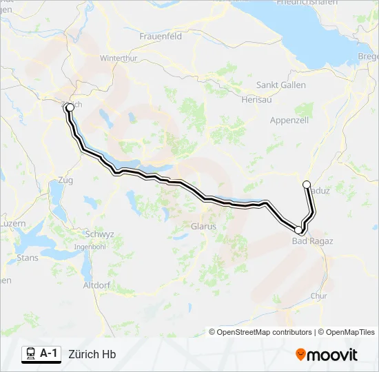 A-1 Train Line Map