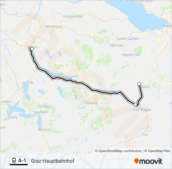 A-1 Train Line Map
