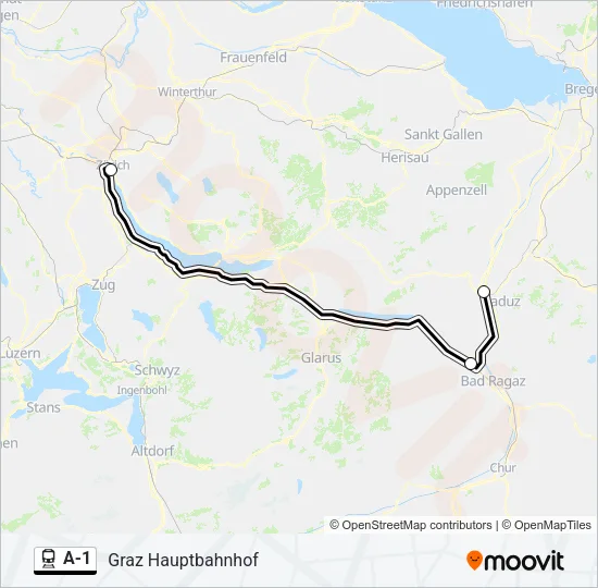 A-1 Train Line Map