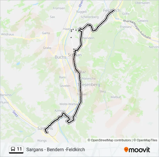 11 Bus Line Map