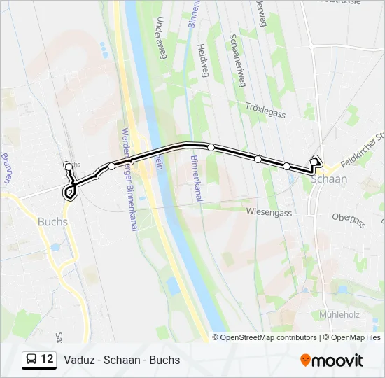 12 Bus Line Map