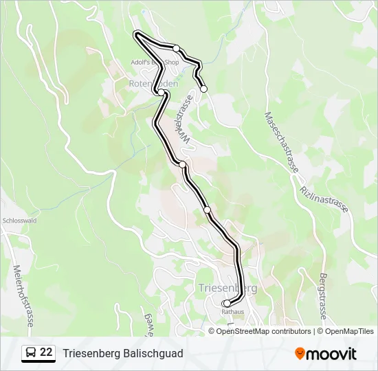 22 Bus Line Map