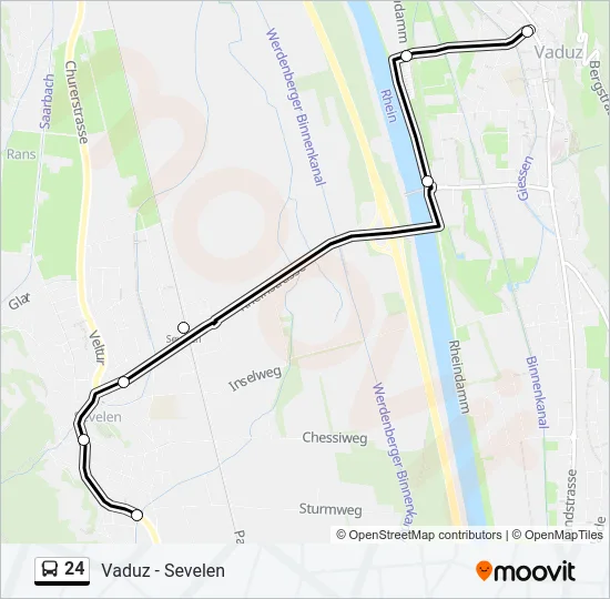 24 Bus Line Map