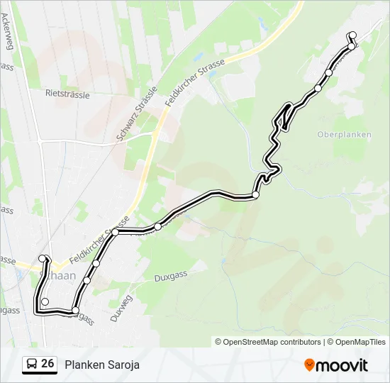 26 Bus Line Map