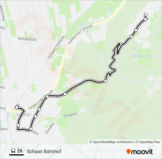 26 Bus Line Map