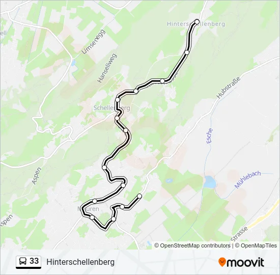 33 Bus Line Map