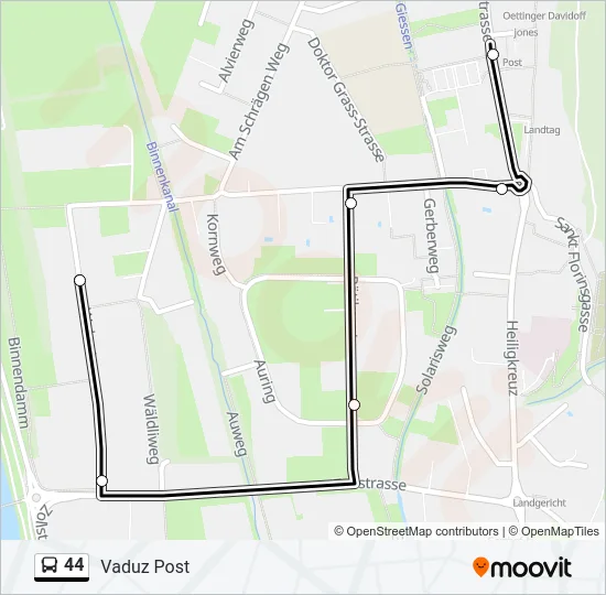 44 Bus Line Map