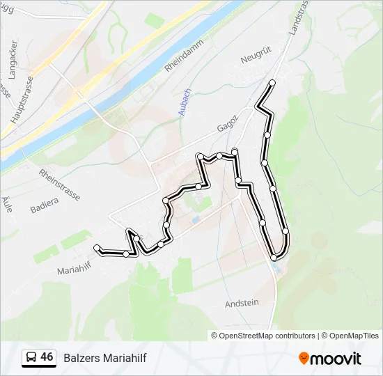 46 Bus Line Map