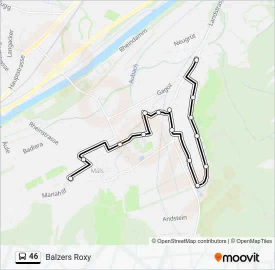 46 Bus Line Map