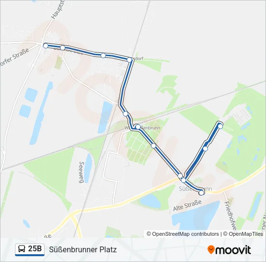 25B Bus Line Map