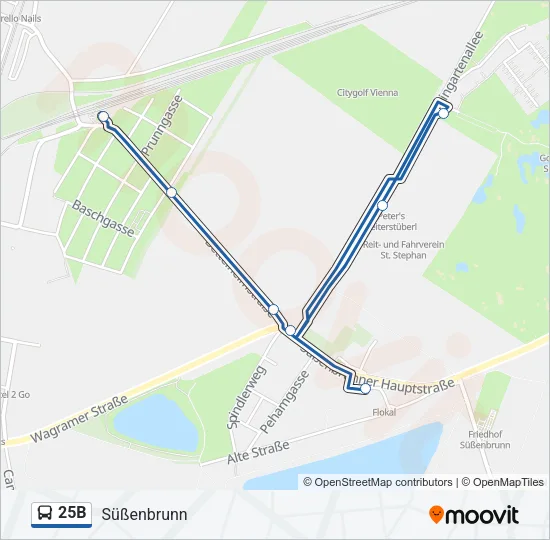 25B Bus Line Map